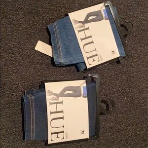 Two pairs HUE denim leggings - XS